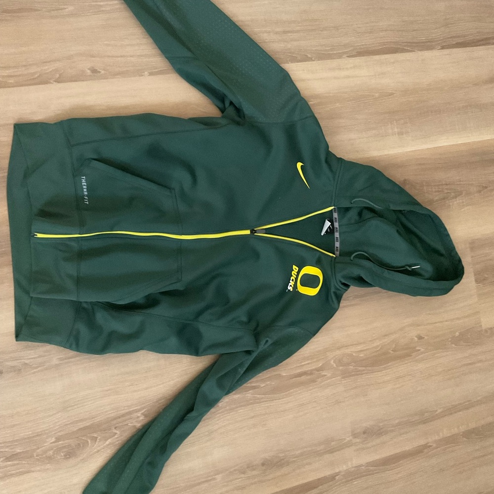 Nike Forest Green Jacket with Bright Yellow Details